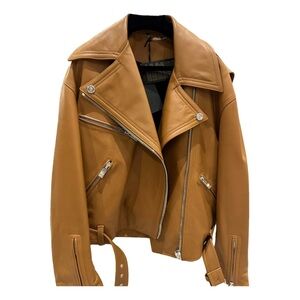 Versace genuine leather jacket‎